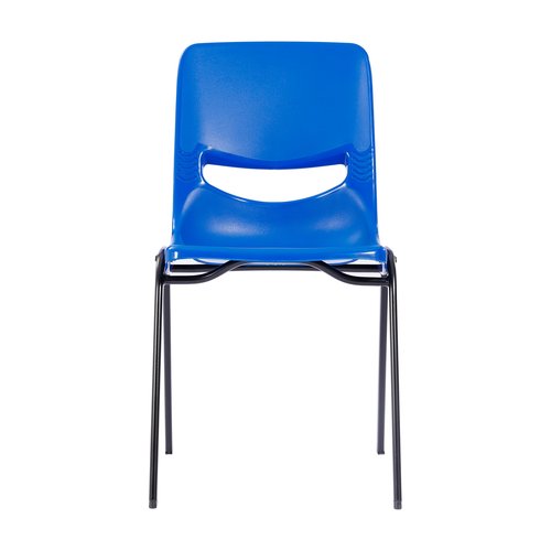 Flash Furniture Hercules Flex Comfort Classroom Stack Chair, Heavy-Duty Construction, Ergonomic Flex Back, Powder-Coated Steel Frame, Fixed Floor Glides, Navy