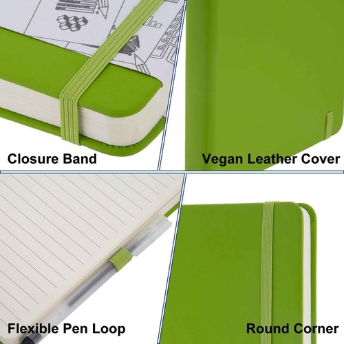 Principal Lines 12 Pack Lined Journal Notebook - A5 Hardcover Notebooks 192 Pages, 100 GSM Thick Paper Journal, 8.3 x 5.7 inches, Journals for Writing, School Supplies, Office Supplies