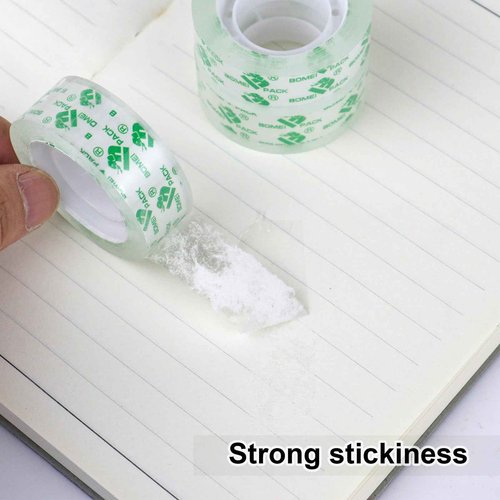 BOMEI PACK 144 Rolls Clear Tape Refills Transparent Tape,3/4 Inch x 800 Inch,Stationery Tape Rolls for Dispenser,Gift Wrapping Tape for Office,School and Home,1 Inch core,Easy Tear by Hand