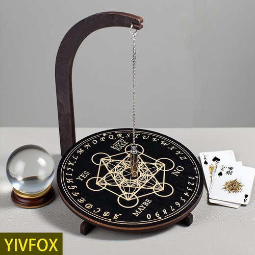 Mysterious Pendulum Stand | Magnetic Spiritual Decision-Making Tool - 24x8.5x7 Geometric Design