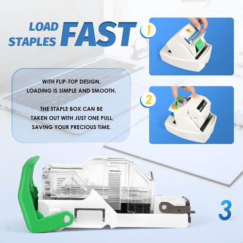 Frifreego Electric Stapler, Heavy Duty 70 Sheets Automatic Stapler, Jam-Free, Flat-Clinch & Quiet for Home and Office, with 5500 Staples