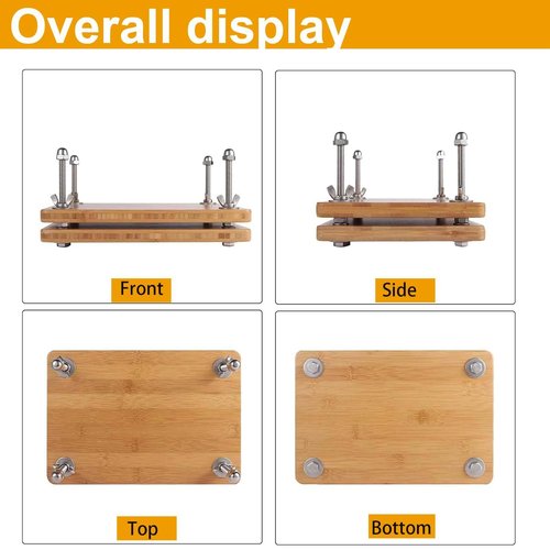 Dddzerong Book Binding Press，Wooden Press,Portable Bookbinding Supplies,Binding Clamp，Book Press Bookbinding is Easy to Assemble for Handmade Bookbinding11.7x8 inch