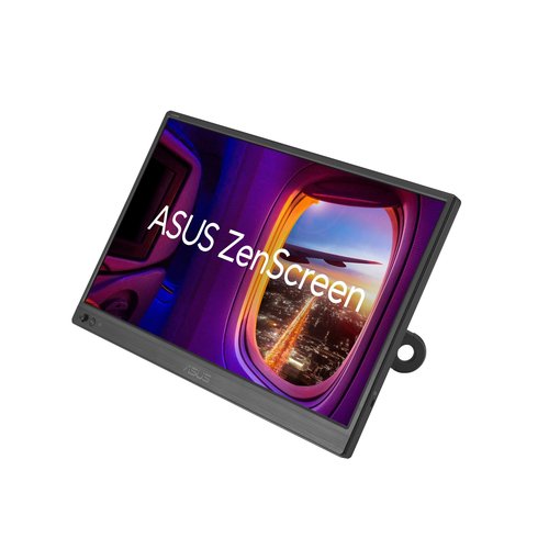 ASUS ZenScreen 16” Portable USB Monitor (MB169CK) - Full HD, IPS, Dual USB-C, Mini-HDMI, Eye Care, Flicker Free, Blue Light Filter, Anti-Glare Surface, 360° Kickstand, 3 yr Warranty