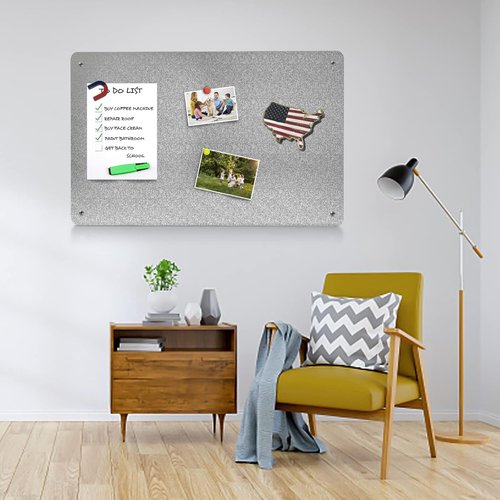 Metal Magnetic Board by [Brand Name] - 2 Pack 17.7" x 11.8" for Displaying Letters, Photos & Notes