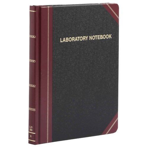 Boorum & Pease L21300R Laboratory Record Book,300 Pages,8-1/8-Inch x10-3/8-Inch,Black/Red