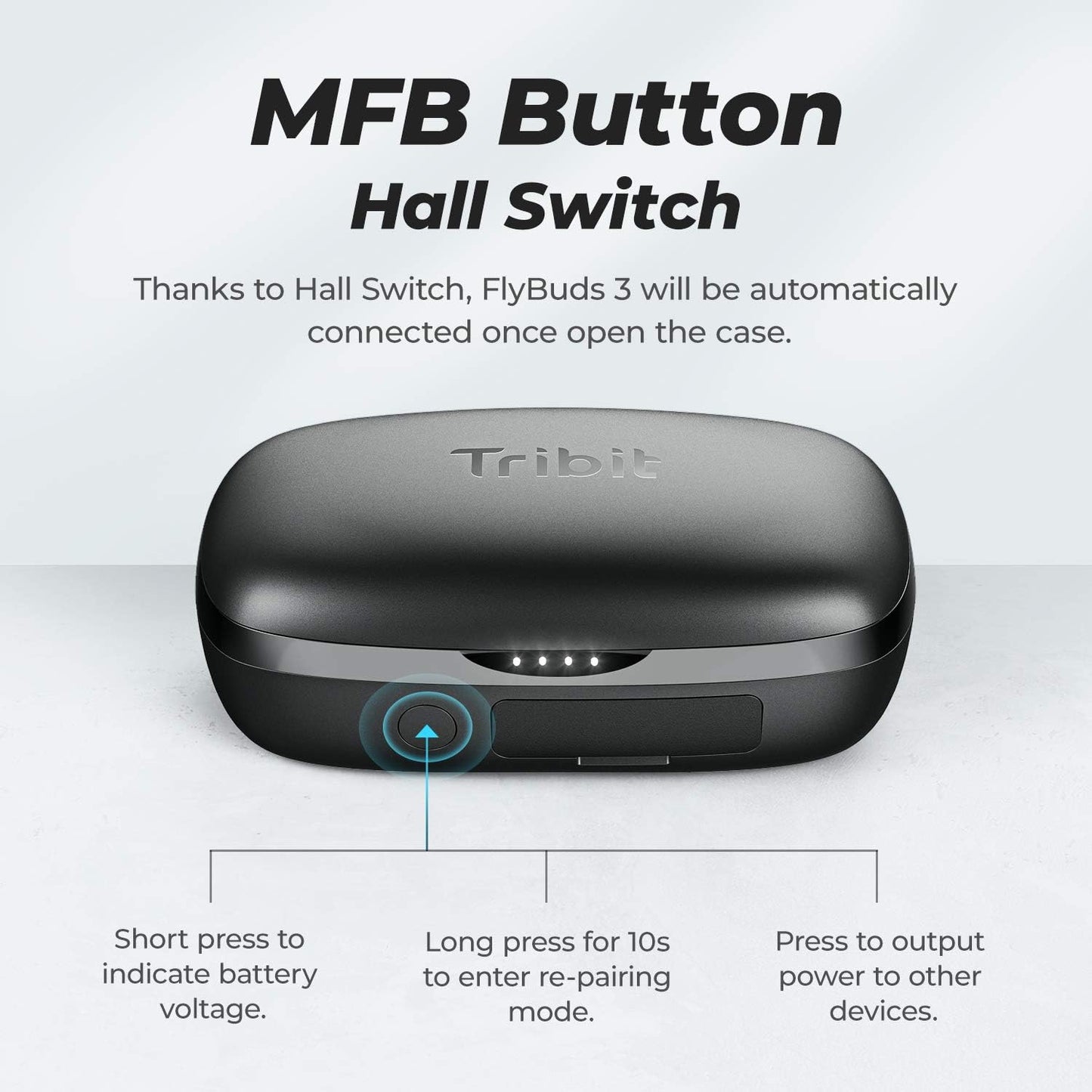 Tribit FlyBuds 3 Wireless Earbuds - 110H Playtime, Bluetooth 5.3, IPX8 Waterproof, Touch Control, Deep Bass