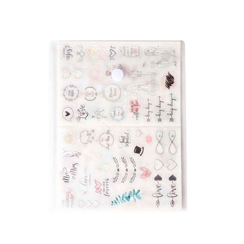 YESSART 8.5 x 11 Vertical Clear Letter Sized Plastic Envelopes Document File Storage Holder 40 Pack Hook Loop Closure