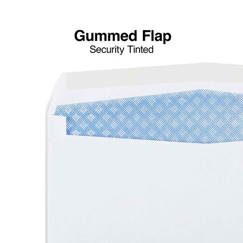 Staples 918179 Left Window Security-Tint Gummed Check-Size #8-5/8 Envelopes 500/Box