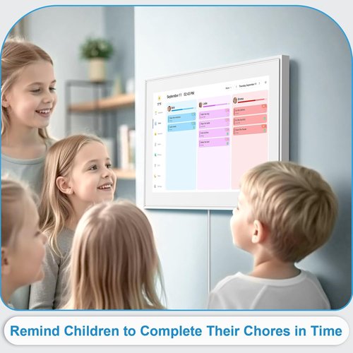 Skiennix 15.6 Inch Digital Calendar Wall Touch Screen | 32GB Smart Family Planner - Mountable Design