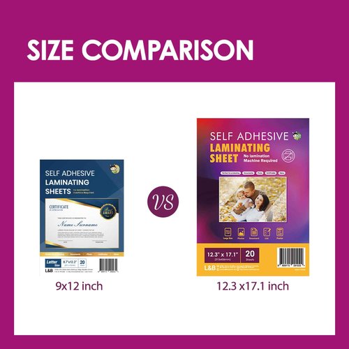 Menu Size 20 Sheets +Letter Size 20 Sheets - HA SHI 2 Self Laminating