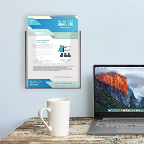 zavekia Acrylic Brochure Holder, 2 Packs 8 x 11.5 Inches Brochure Holder Wall Mount Flyer Holder Clear Literature Holders Magazine Holder,Mail Holder For Wall (8 x 11.5 in / 2 pack)