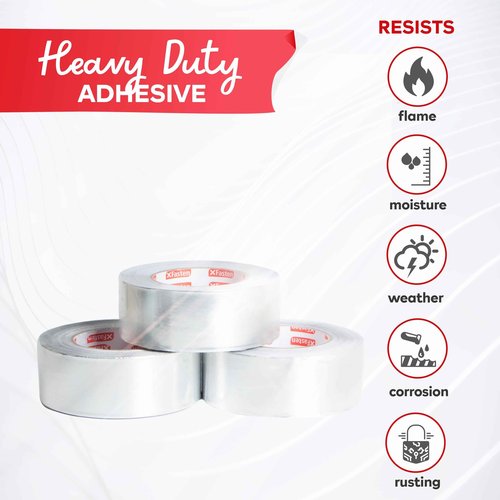 XFasten Aluminum Foil Tape for Ductwork 2 Inch x 55 Yards 12-Pack (1980 Feet) 3.6mil Aluminum Tape for Ductwork Heavy Duty Dryer Vent Tape Foil and Seal HVAC Tape for Ducts, High Temp HVAC Duct Tape