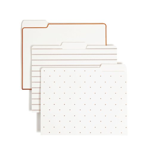 U Brands Desktop Fashion Filing Set, Desktop Organizer, Wire Metal, Rose Gold, 10 Pieces