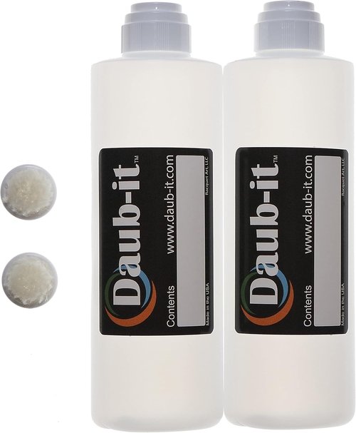 Racquet Art Daub-It Empty Bottles with Applicators - 8 Oz Mohair Dauber - 2 Pack for Precision Application