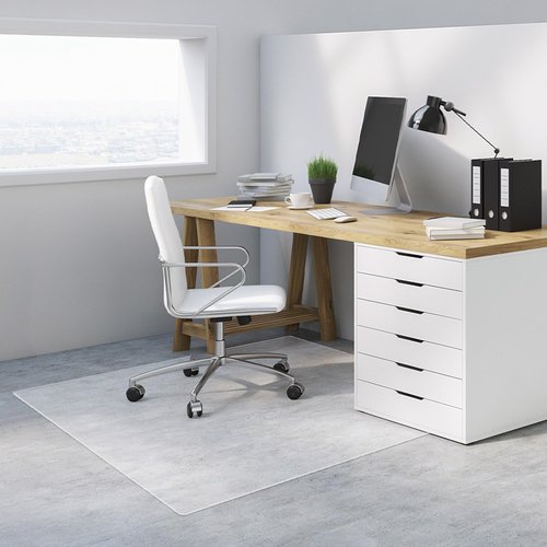 Naturei Large Chair Mat for Hard Floors, 48” x 60” Clear Floor Protector Mat, Easy Rolling Desk Chair Mats for Hardwood, Easy to Clean (Rectangle)