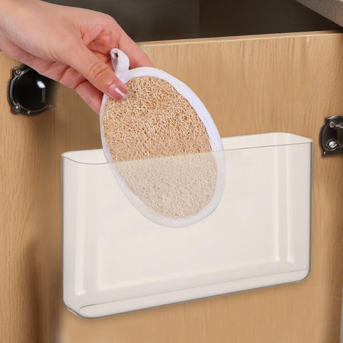 HOFURME 4 Pack Plastic Wall File Holder, Clear Walls Pocket File Organizer with Door Mount, Wall Folder Holder for Home Office Bathroom, 8.6x4.7x1.8 Inch (Polystyrene)