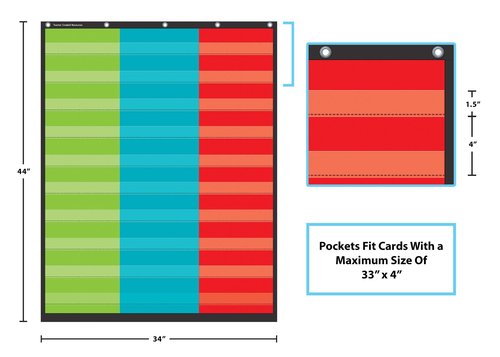 Teacher Created Resources 3 Column Pocket Chart 34" x 44" (TCR20324)