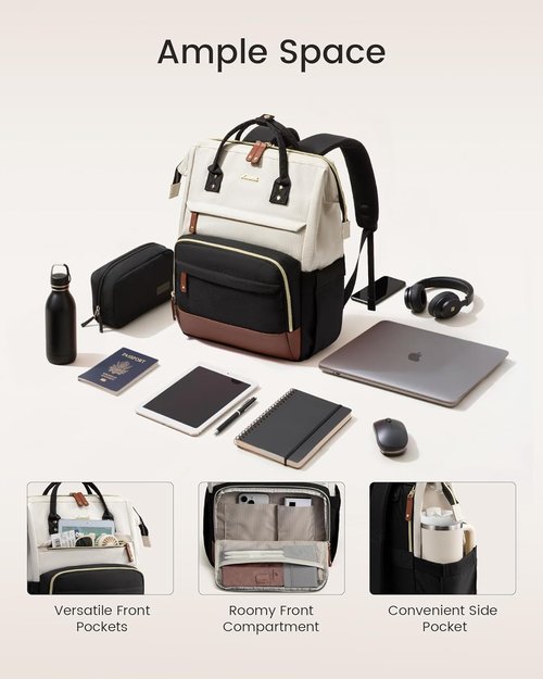 LOVEVOOK Laptop Backpack - 15.6 Inch Waterproof Business Bag with Large Capacity for Women