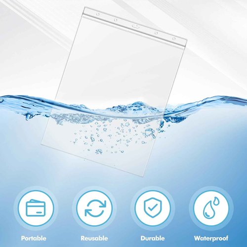 Outus 30 Pcs 8.5" x 11" Job Ticket Holders Page Protectors Waterproof Document Holder Heavy Duty Dry Erase Pocket for Documents, Photos, and Wall Sign Display