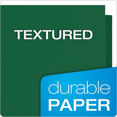 Oxford Twin-Pocket Folders, Textured Paper, Letter Size, Hunter Green, Holds 100 Sheets, Box of 25 (57556EE) (Pack of 2)