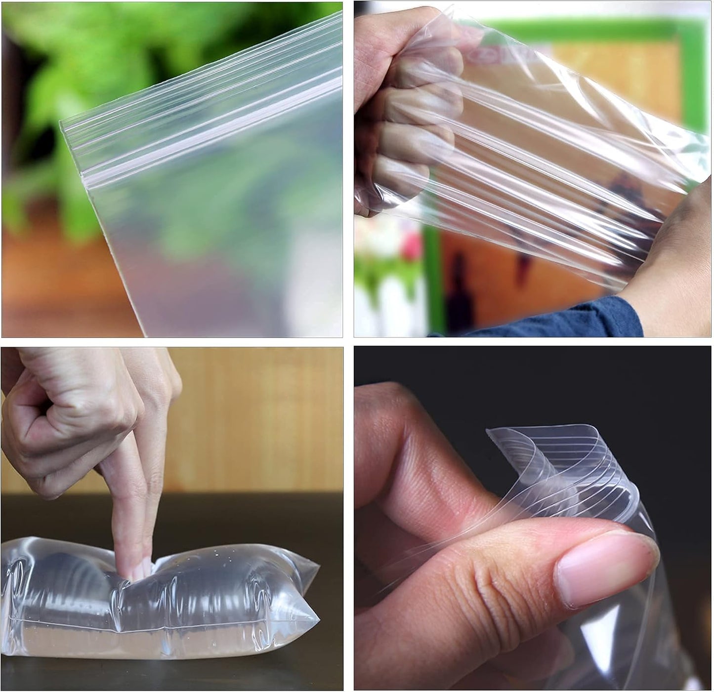 Small Zip Bags - 1.5 x 2 Inch | 100pcs Clear Resealable Zipper Baggies for Jewelry & Gifts