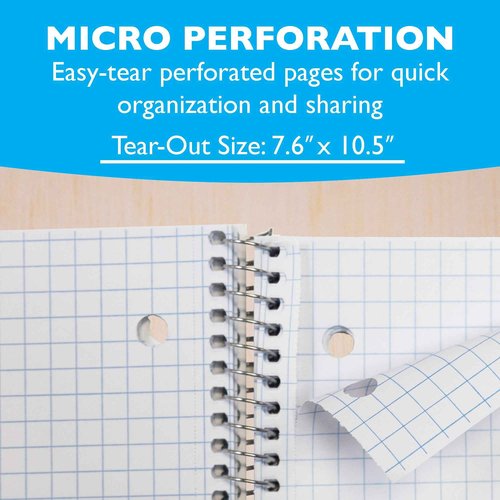 BAZIC Products Composition Notebook Graph Quad-Ruled 4-1" Spiral Notebook 100 Sheet, Drafting Blueprint Journal Comp Notebooks for Office School, 24-Pack