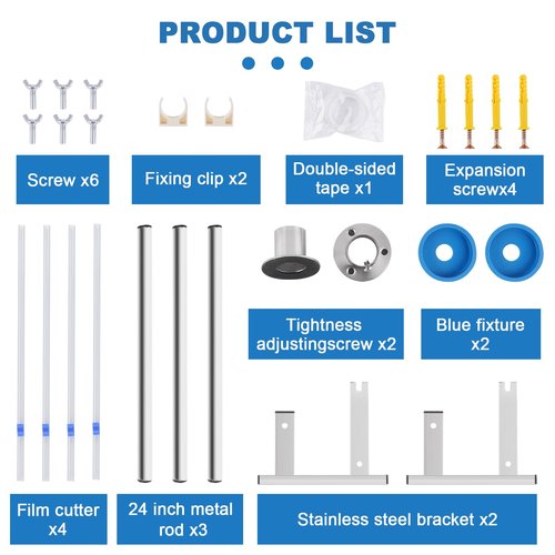 Consfly Manual Stretch Film Dispenser Wrapping Machine, 21.6 Inch Stainless Steel Table Stretch Film Packing Machine w/ 4pcs Film Slide Cutter