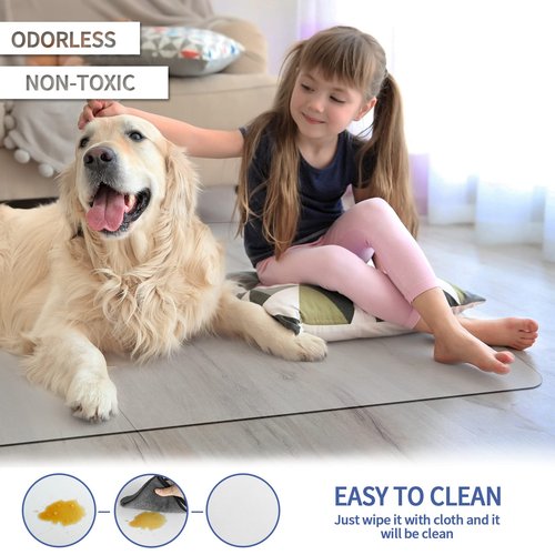 Amyracel Large Office Chair Mat for Hardwood Floor, 46” x 60” Clear Desk Chair Mat for Hard Floors, Easy Glide Office Floor Mat for Hardwood Floors