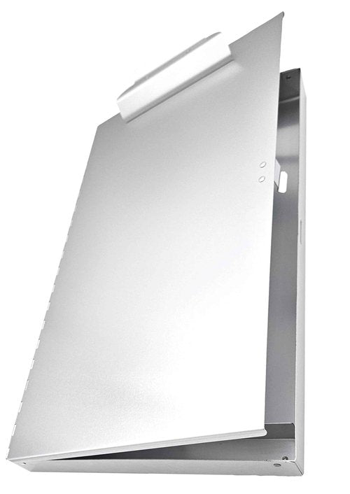 11x17 Clipboard Aluminum Storage Box Featuring a High Capacity Clip