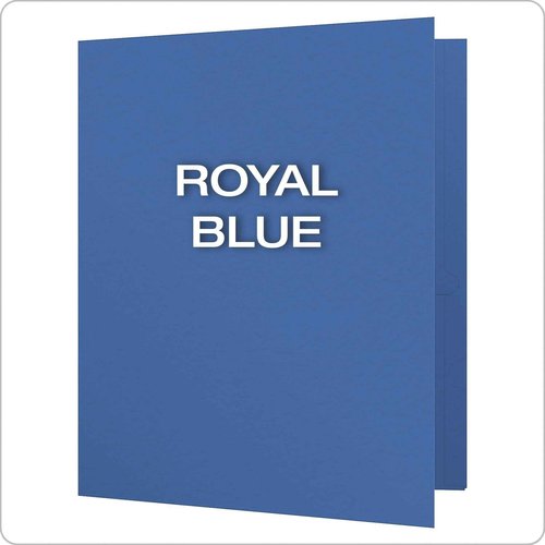 Oxford Twin Pocket Folders with Fasteners, Letter Size, Royal Blue, 25 per Box (57712) (Pack of 2)