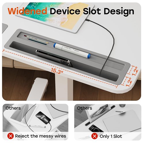 JYLH JOYSEEKER Mobile Small Standing Desk with Drawer, 23.6"x19.7" Rolling Laptop Cart on Wheels, Height Adjustable Sit Stand Computer Workstation with Storage for Compact Space, White