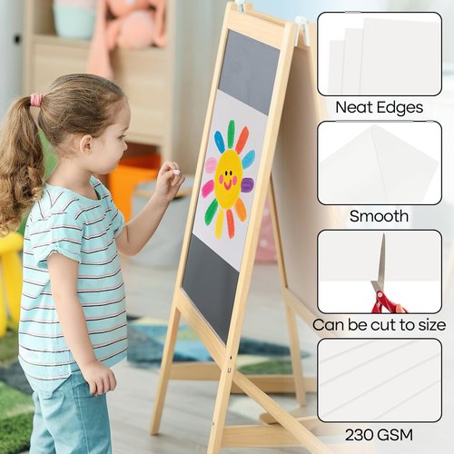 ROOKEA White Poster Board Paper - 25 Pcs Bulk for Vision Boards & Art Projects | 11.7 x 16.5 Inches
