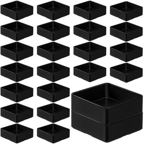 Teenyyou 48 Pcs Stackable Drawer Organizer Trays Set, Plastic Drawer Organizers Black Multifunctional Stackable Trays for Vanity, Bathroom, Desk Office,2.95 x 2.95 x 1.1 Inches