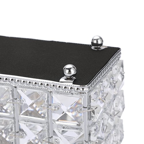 Hipiwe Crystal Remote Control Holder Bling Makeup Brush Holder Organizer Desktop Cosmetics Brushes Storage Cup Pen Pencil Storage Pot Cup for Dresser Bathroom Office, 3 Slot