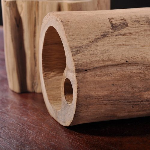 YOURNELO Solid Wooden Stump Pen Pencil Holder Desk Organizer Accessories