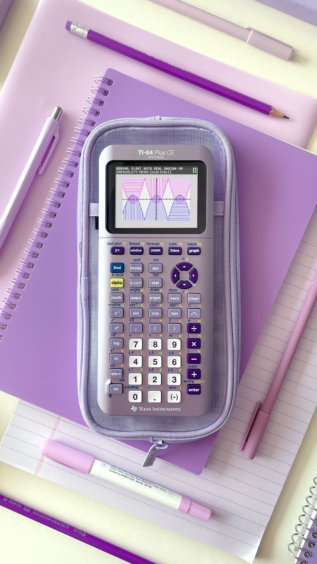 TI-84 Plus CE Python Enhanced Graphing plus Software, Iris/Purple