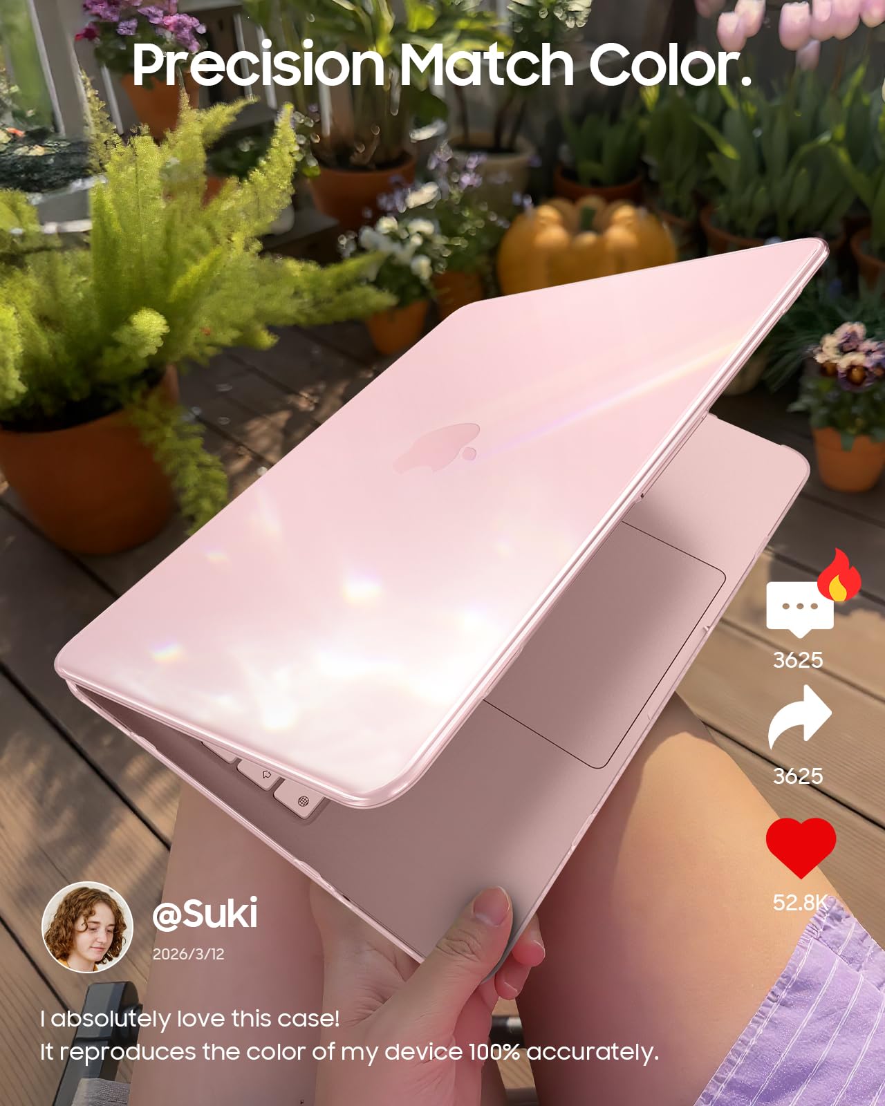 Fintie Case for MacBook Neo 13 Inch A3404 (2026 Release) - Protective Ultra-Thin High Transparency Snap On Hard Shell Cover for MacBook Neo 13" with A18 Pro Chip (Crystal Blush)