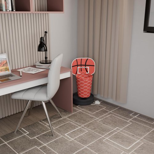 Basketball Trash Can for Boys Room Decor – Sport Funny Useful Christmas Gift for Boys 4-6 8-12, Basketball Hoop Garbage Waste basket bin w.Backboard for Fun & Easy Cleanup – Ideal for Kids and Office