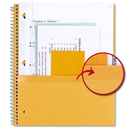 Five Star Spiral Notebook + Study App, 3 Subject, College Ruled Paper, Fights Ink Bleed, Water Resistant Cover, 8-1/2" x 11", 150 Sheets, Black (72069) (Pack of 6)