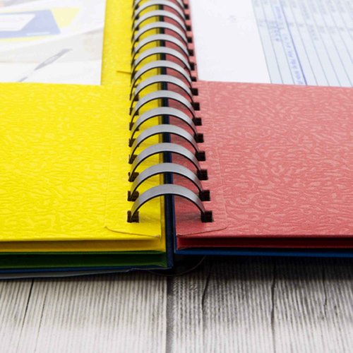 BAZIC Products 8 Pockets Folder Portfolios w/Double Loop Wire Binding, Letter Size Paper Folders for Office Business Document Papers Organizer, 12-Pack