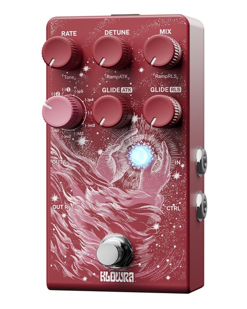 Klowra Vein Pitch-Shifter Guitar Effects Pedal with 17 Pitch Drop Modes,Microtonal Precision,Analog Dry Through,True Stereo,CTRL Input