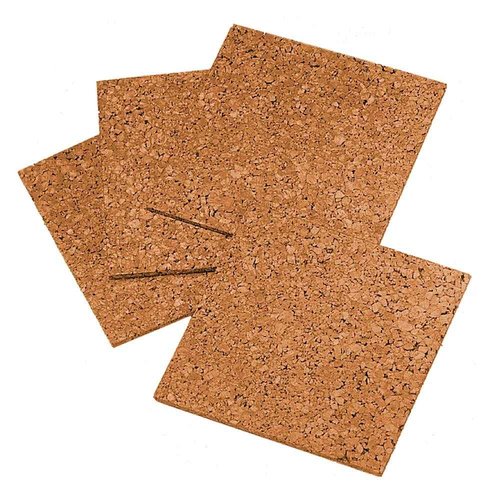 Quartet Cork Tiles, Bulletin Board Cork Panels 12" x 12" x 3/16", Natural, (102) (Pack of 24)