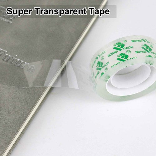 BOMEI PACK 144 Rolls Clear Tape Refills Transparent Tape,3/4 Inch x 800 Inch,Stationery Tape Rolls for Dispenser,Gift Wrapping Tape for Office,School and Home,1 Inch core,Easy Tear by Hand