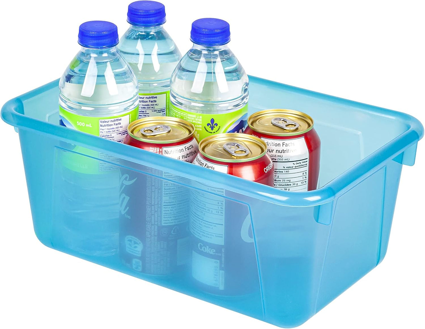 Storex Small Cubby Bin - Candy Teal, 5-Pack | 12.2 x 7.8 x 5.1 Inches for Organized Storage