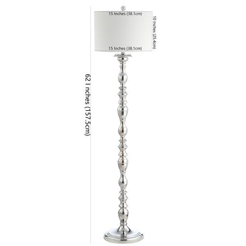 Safavieh Lighting Wilhelmina Chrome 62-inch Floor Lamp (LED Bulb Included)