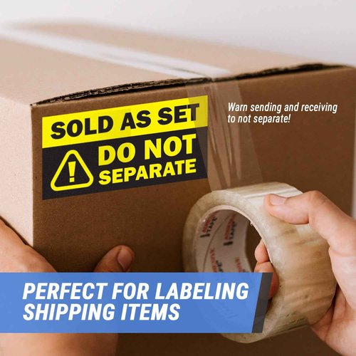 600 Sold as Set Stickers, 3" x 6" Do Not Separate Labels Fluorescent Yellow Shipping Supplies Packing Caution Warning Labels - 2 Rolls of 300 Stickers