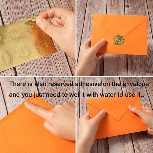 Skiennix A7 Colorful Envelopes - 50 Pack with Blank Heavy Cardstock & Gold Stickers | Perfect for Invitations, Weddings, Birthdays