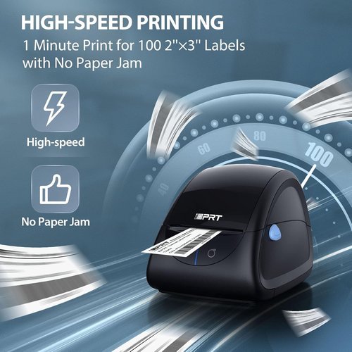 iDPRT Thermal Label Printer SP310 - Auto Label Detection, 1"-3.15" Print Width, Windows & Mac Compatible
