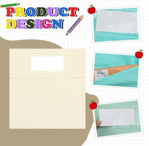 Sanwuta 24 Pack Classroom Chair Pockets, 15 x 17 Inch Book Storage Bags for Chair with Name Slot Students Chairback Pockets for Kindergarten Primary School Home(Pastel)