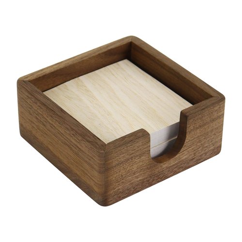MultiBey Walnut Wood Sticky Note Holder, North American Walnut Post it Not Dispenser Self Stick Notepad Holder Desk Supplies Organizer for Office School Home, Gift